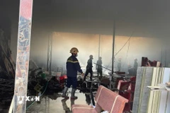 Hiện trường vụ cháy. (Ảnh: TTXVN phát)