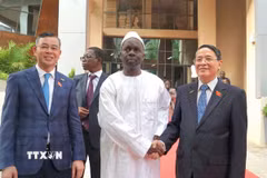 Phó Chủ tịch Quốc hội Nguyễn Đức Hải và ông Mamadou FAYE, Chủ tịch Tòa thẩm kế Senegal. (Ảnh: TTXVN phát)