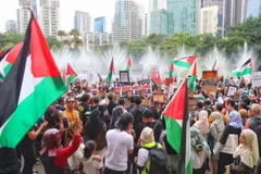 Tuần hành phản đối Tổng thống Mỹ Trump tại Kuala Lumpur. (Ảnh: The Star)