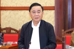 Đồng chí Trần Cẩm Tú, Ủy viên Bộ Chính trị, Thường trực Ban Bí thư phát biểu chỉ đạo hội nghị. (Ảnh: Phương Hoa/TTXVN)