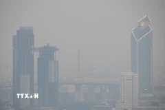 Khói mù ô nhiễm bao phủ Bangkok, Thái Lan. (Ảnh: THX/TTXVN)