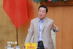 Phó Thủ tướng Trần Hồng Hà phát biểu chỉ đạo. (Ảnh: TTXVN phát)