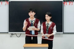 Từ những người bạn quen biết trước đó, Lã Tiến Minh (Bắc Ninh) và Trần Duy Đan (Cà Mau) lần đầu tiên trở thành đồng đội khi bước vào hành trình tại Tiếng nói Xanh. (Ảnh: Ban tổ chức)