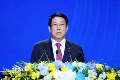 Chủ tịch nước Lương Cường phát biểu khai mạc Lễ mở ký và Hội nghị cấp cao Công ước của Liên hợp quốc về chống tội phạm mạng. (Ảnh: Phương Hoa/TTXVN)
