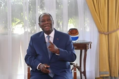 Tổng thống Côte d'Ivoire Alassane Ouattara. (Ảnh: AFP/TTXVN)