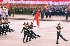 Khối sỹ quan Lục quân Quân đội Nhân dân Việt Nam trong Lễ diễu binh Kỷ niệm 80 năm Quốc khánh 2/9/2025. (Ảnh: TTXVN)