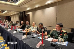 Thiếu tướng Nguyễn Bá Lực, Phó Tổng Tham mưu trưởng Quân đội Nhân dân Việt Nam tại hội thảo của IPACC-14. (Ảnh: Viên Luyến/TTXVN)