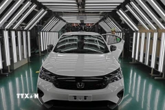 Sản phẩm ôtô xuất xưởng tại nhà máy Honda Phúc Yên, Phú Thọ. (Ảnh: Trần Việt/TTXVN)