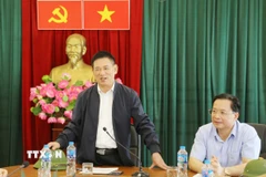 Phó Thủ tướng Chính phủ Hồ Đức Phớc phát biểu tại buổi làm việc. (Ảnh: TTXVN phát)