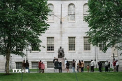 Khuôn viên Đại học Harvard ở Cambridge, Massachusetts, Mỹ. (Ảnh: THX/TTXVN)