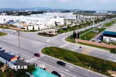 Khu công nghiệp Thăng Long 3 Vĩnh Phúc là một trong những khu công nghiệp Phát triển theo hướng bền vững, thân thiện với môi trường. (Ảnh: Hoàng Hùng/TTXVN)