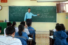Một tiết học của các học sinh trường THPT chuyên Lê Hồng Phong, Ninh Bình. (Ảnh: Nguyễn Lành/TTXVN)