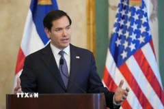 Ngoại trưởng Mỹ Marco Rubio phát biểu trong một cuộc họp báo. (Ảnh: Reuters/TTXVN)