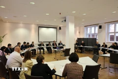 Đối thoại chính sách lần thứ 6 giữa Đảng Cộng sản Việt Nam và Đảng Cánh tả Đức. (Ảnh: Thu Hằng/TTXVN)