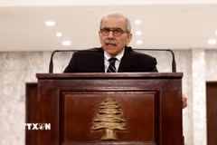 Thủ tướng Liban Nawaf Salam. (Ảnh: THX/TTXVN)