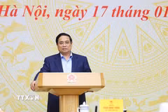 Thủ tướng Phạm Minh Chính chủ trì phiên họp. (Ảnh: Dương Giang/TTXVN)