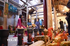 Chương trình "Tết Việt – Tết Phố" 2026 đã chính thức khai mạc sáng 17/1/2026 tại Trung tâm Văn hóa Nghệ thuật, số 22 Hàng Buồm, phường Hoàn Kiếm, Hà Nội. (Ảnh: Thanh Tùng/TTXVN)