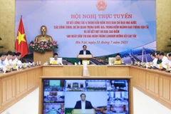 Thủ tướng Phạm Minh Chính chủ trì hội nghị. (Ảnh: Dương Giang/TTXVN)