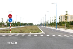 Đường dẫn vào sân bay Phan Thiết đã hoàn thành và được đưa vào sử dụng. (Ảnh: Nguyễn Thanh/TTXVN)