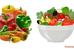 Ớt chuông tốt cho người bệnh sỏi thận. (Nguồn: Vietnam+)