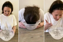 Nhúng mặt vào nước đá lạnh có thể kích hoạt sự sảng khoái cho tinh thần và làn da cho một ngày mới. (Ảnh: getthegloss)