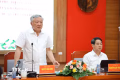 Phó Thủ tướng Thường trực Nguyễn Hòa Bình, Trưởng Ban chỉ đạo 751 phát biểu kết luận tại buổi làm việc. (Ảnh: Tiên Minh/TTXVN)