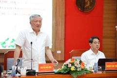 Phó Thủ tướng Thường trực Nguyễn Hòa Bình, Trưởng Ban chỉ đạo 751 phát biểu kết luận tại buổi làm việc. (Ảnh: Tiên Minh/TTXVN)