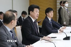 Chánh Văn phòng Nội các Nhật Bản Minoru Kihara phát biểu tại cuộc họp ở thủ đô Tokyo, ngày 13/1/2026. (Ảnh: Kyodo/TTXVN)