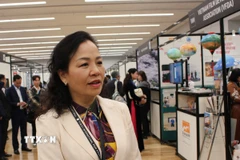 Chủ tịch VFDA, Tiến sỹ Ngô Phương Lan trả lời phỏng vấn TTXVN. (Ảnh: Phạm Tuân/TTXVN)