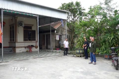 Hộ gia đình ông Tôn Đức Thụy, thôn Đoài Duyệt (xã Can Lộc) sẵn sàng di dời để thực hiện Dự án đường sắt tốc độ cao trên trục Bắc - Nam. (Ảnh: Hữu Quyết/TTXVN)