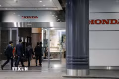 Trụ sở hãng sản xuất xe ôtô Honda Motor tại Tokyo, Nhật Bản. (Ảnh: Kyodo/TTXVN)