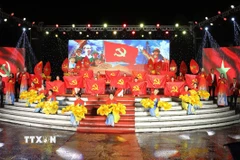 Tiết mục văn nghệ trong chương trình nghệ thuật đặc biệt “Sắc vàng non cao - Âm vang Tổ quốc”. (Ảnh: Tuấn Anh/TTXVN)