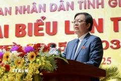 Bí thư Tỉnh ủy Gia Lai Hồ Quốc Dũng. (Ảnh: Sỹ Thắng/TTXVN)