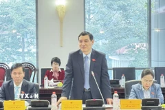 Chủ nhiệm Ủy ban Văn hóa và Xã hội Nguyễn Đắc Vinh phát biểu định hướng hội nghị. (Ảnh: Hải Ngọc/TTXVN)