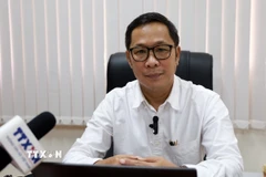 Ông Trần Thanh Hưng, Phó Trưởng ban thường trực Ban Tuyên giáo và Dân vận Tỉnh ủy Phú Yên trả lời phỏng vấn TTXVN. (Ảnh: Xuân Triệu/TTXVN)