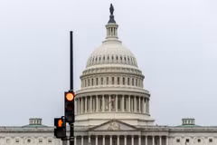 Quang cảnh bên ngoài Toà nhà Quốc hội ở Washington DC. (Ảnh: THX/TTXVN)