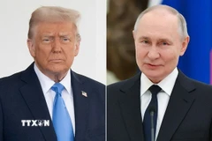 Tổng thống Mỹ Donald Trump và người đồng cấp Nga Vladimir Putin. (Ảnh: Getty Images/TTXVN)