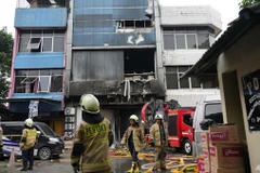 Hiện trường vụ hỏa hoạn tại Jakarta, Indonesia ngày 9/12. (Ảnh: AP)