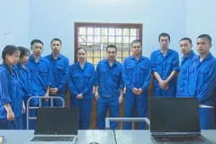 Các đối tượng trong đường dây lừa đảo. (Ảnh: Công an tỉnh Đắk Lắk)