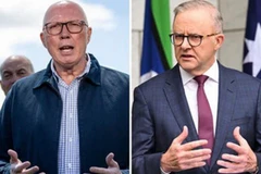 Thủ tướng Anthony Albanese (phải) và lãnh đạo liên đảng đối lập Peter Dutton. (Ảnh: The Australian)