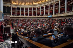 Quang cảnh phiên họp Quốc hội Pháp ở Paris. (Ảnh: THX/TTXVN phát)