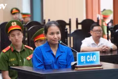 Bị cáo Bùi Thị Măng tại phiên tòa.