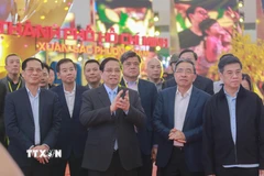 Thủ tướng Phạm Minh Chính dự tổng duyệt Lễ khai mạc Hội chợ Mùa Xuân lần thứ nhất – 2026. (Ảnh: Phan Phương/TTXVN)