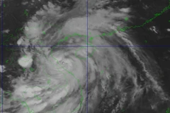 Hình ảnh cơn bão số 10 chụp qua vệ tinh hồi 20h ngày 28/9. (Nguồn: nchmf)