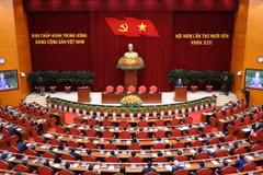 Hội nghị lần thứ 14 Ban Chấp hành Trung ương Đảng khóa XIII đã thảo luận, cho ý kiến về công tác Đại hội XIV của Đảng. (Ảnh: Lâm Khánh/TTXVN)