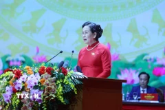 Đồng chí Lê Thị Thủy được phân công giữ chức Bí thư Đảng ủy TW Hội Liên hiệp Phụ nữ Việt Nam. (Ảnh: Phạm Kiên/TTXVN)