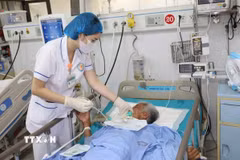 Sau 5 ngày điều trị tích cực, bệnh nhân tiếp tục được theo dõi, hỗ trợ phục hồi. (Ảnh: TTXVN phát)