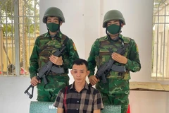 Đối tượng Châu Trọng Giàu tại trụ sở cơ quan chức năng.