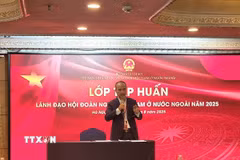 Chủ nhiệm Ủy ban Nhà nước về người Việt Nam ở nước ngoài phát biểu tại lớp tập huấn. (Ảnh: TTXVN phát)