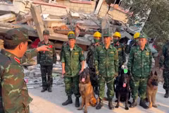 Cứu hộ Việt Nam chạy đua với thời gian để tìm kiếm các nạn nhân tại Myanmar